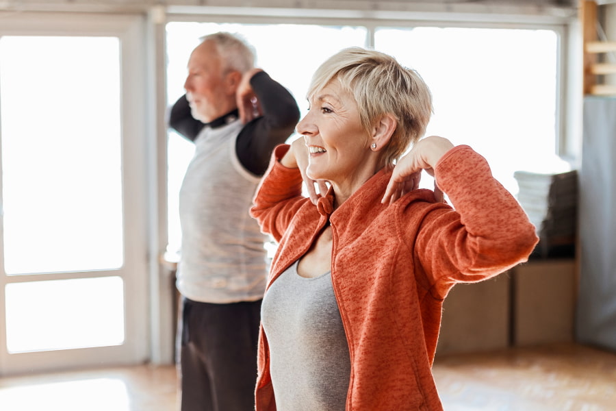 image of seniors attending an exercise class